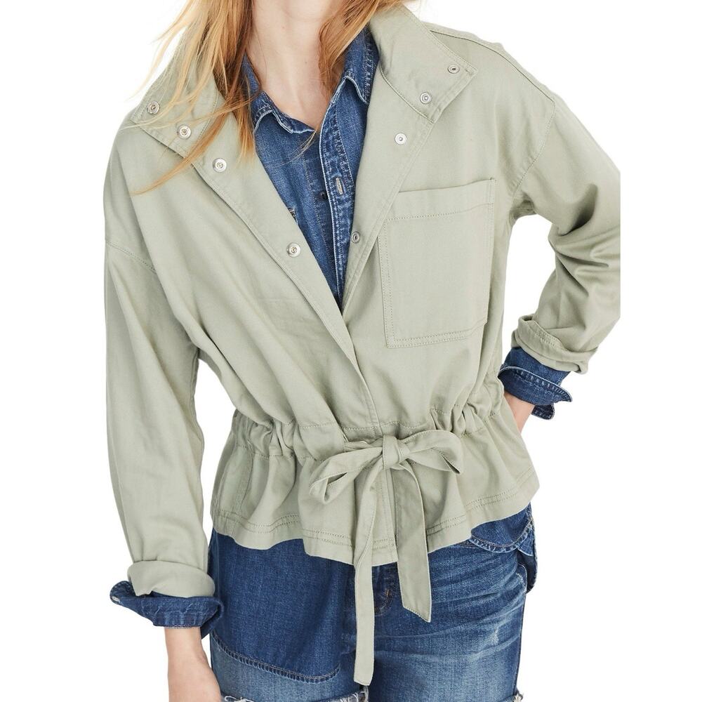 Madewell Southlake Military Jacket Womens Medium Green Utility Normcore Coat